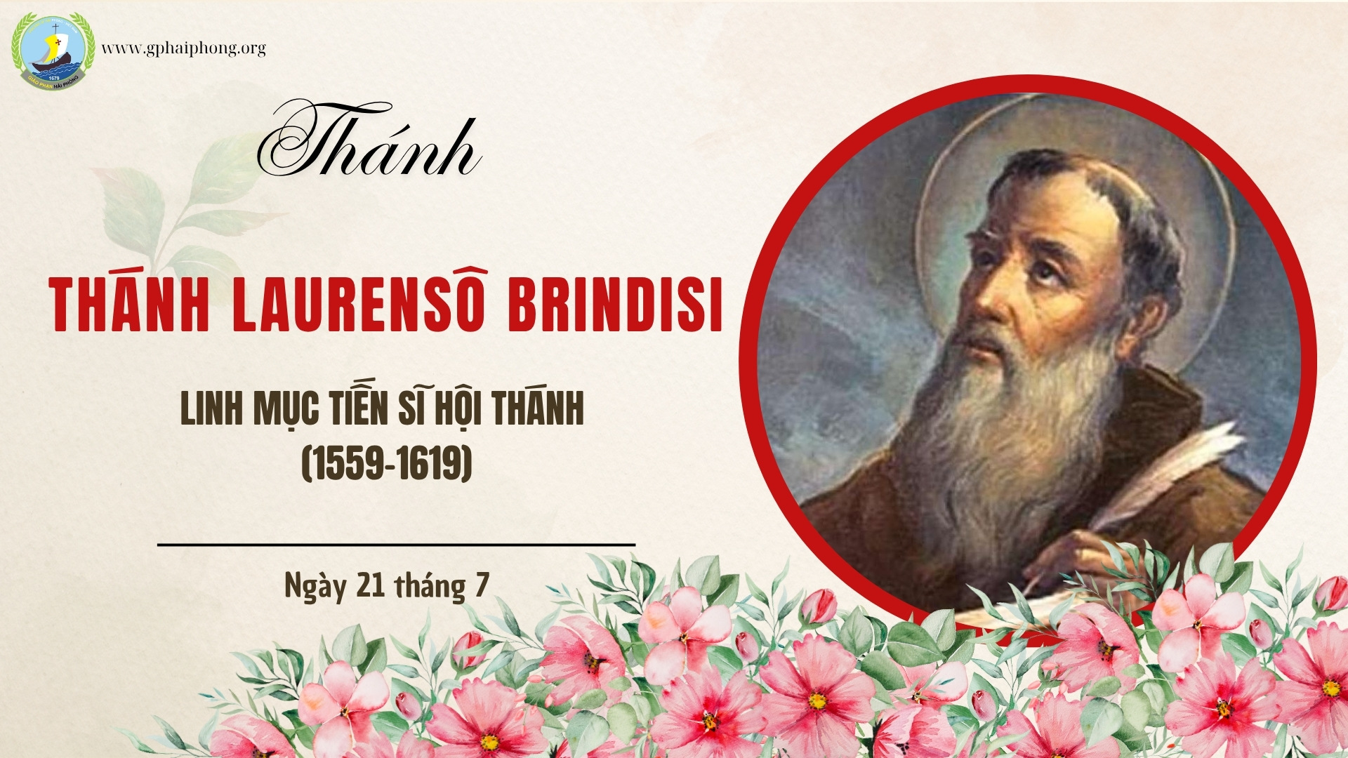 Thánh Laurensô Brindisi, Linh Mục Tiến Sĩ Hội Thánh (1559-1619)